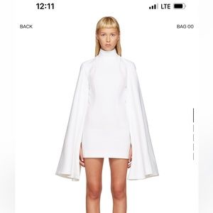 Jacquemus Size 36 white flared sleeve dress